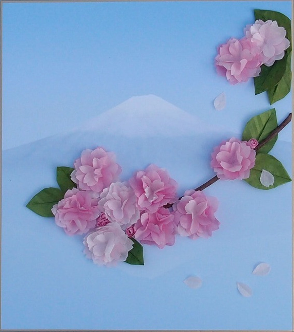 富士山と八重桜