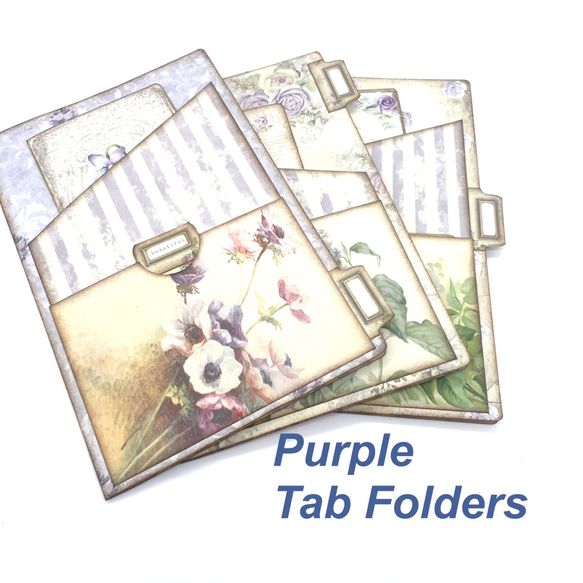 H52 Tab Folders Purple タブホルダー　紫　パープル　バラ