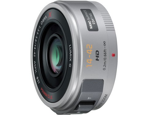 Panasonic マイクロフォーサーズ用 14-42mm F3.5-5.6 電動ズーム搭載標準レンズ シルバーG X VARIO P【中古品】