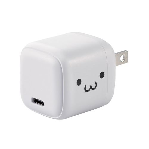 エレコム MPA-ACCP7830WF USB Power Delivery 30W AC充電器(USB Type-C×1) しろちゃん(ホワイト×ブラック)