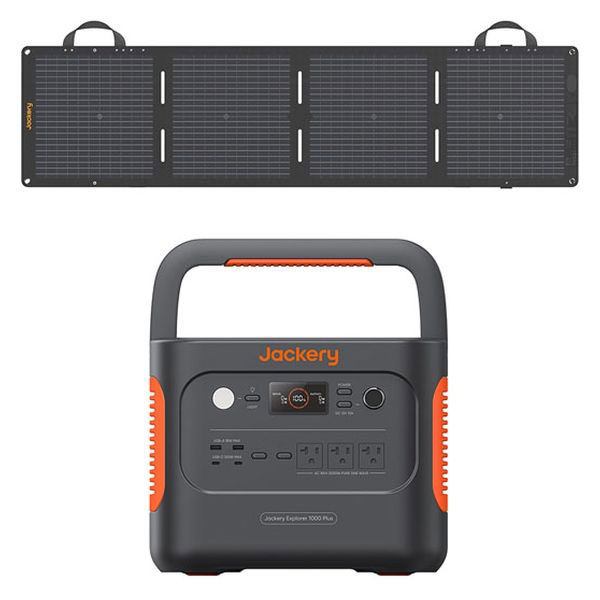 ポータブル電源 ソーラーパネルセット Jackery リン酸鉄 1000Plus 100mini JSG-1010E 1セット（わけあり品）