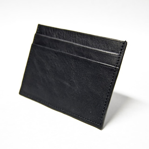 レザーカードケース 3ポケット ブラック｜NLE LEATHER CARD CASE 3 POCKETS blk｜103