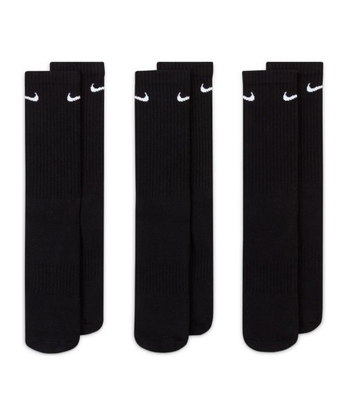 NIKE ナイキ  SX7664 010 100 964 EVERYDAY CUSHIONED エブリデイ クッションド トレーニング クルー ソックス (3足