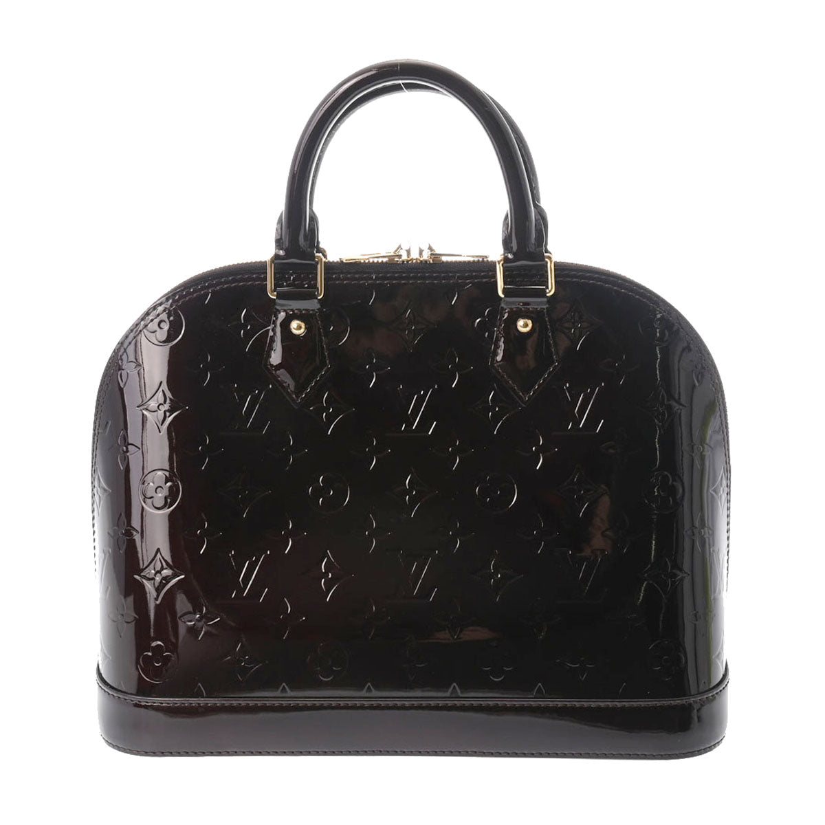 LOUIS VUITTON ルイヴィトン ヴェルニ アルマ PM アマラント M91611 レディース モノグラムヴェルニ ハンドバッグ Aランク 中古 