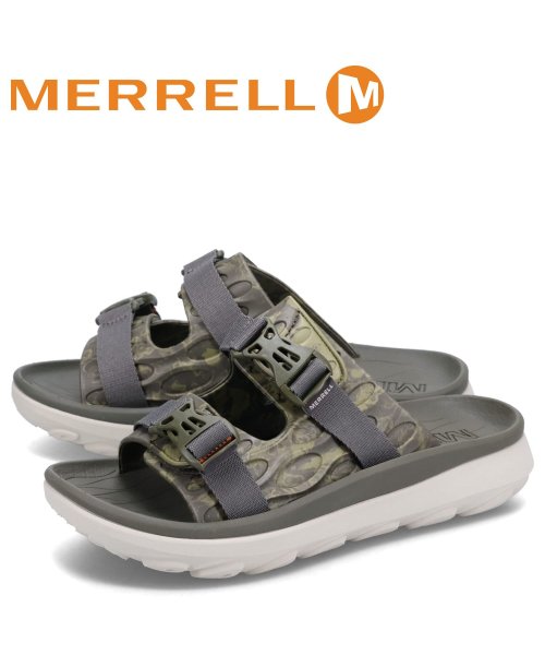 メレル MERRELL リカバリーサンダル スライドサンダル ハット ウルトラ ラップ メンズ HUT ULTRA WRAP オリーブ J005227