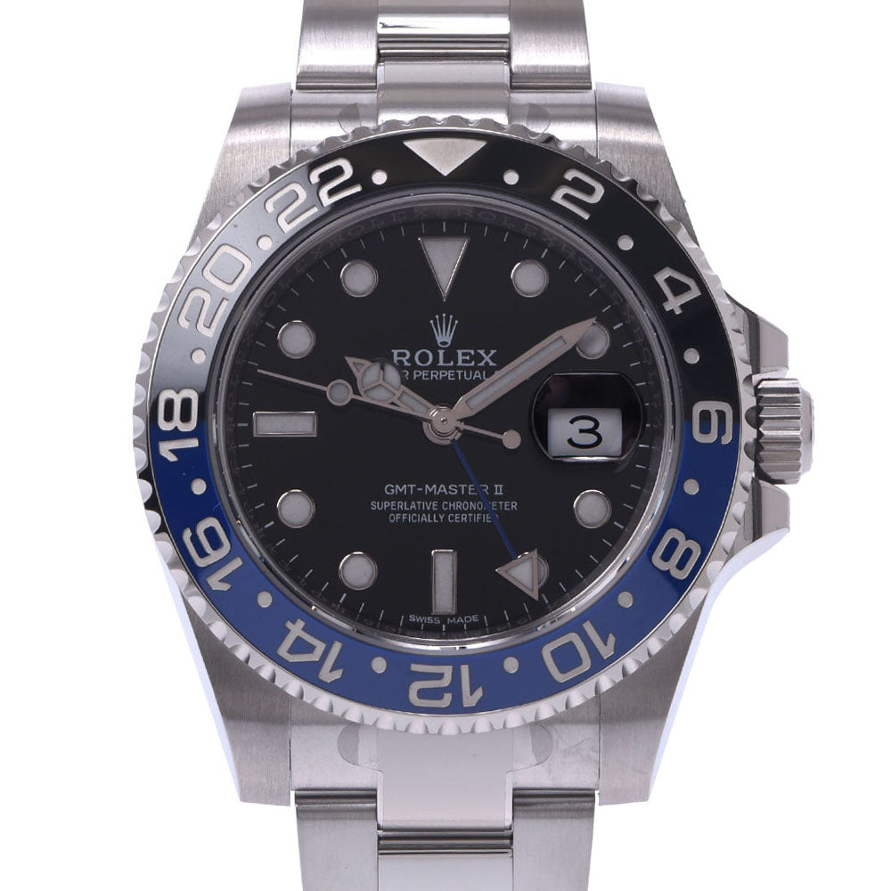 【現金特価】ROLEX ロレックス GMTマスター2 青/黒ベゼル 116710BLNR メンズ SS 腕時計 自動巻き 黒文字盤 未使用 