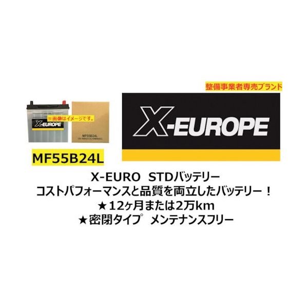 岡田商事 AZ STDバッテリー MF55B24L STD 1個 271-4555（直送品）