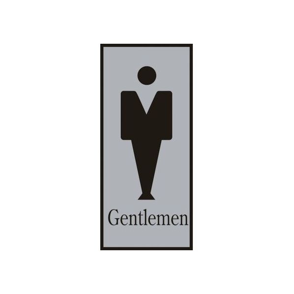 日本緑十字社 緑十字/トイレプレート(男性用) Gentlemen 200×80mm アクリル FC004GT-8151286