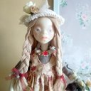 アンティーク少女＊小ちゃな友達と＊handmade doll  No.059