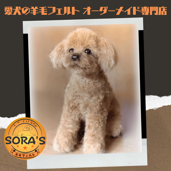 羊毛フェルト＃犬　リアルで可愛い　愛犬さん　オーダー制作・わんちゃん　プードル