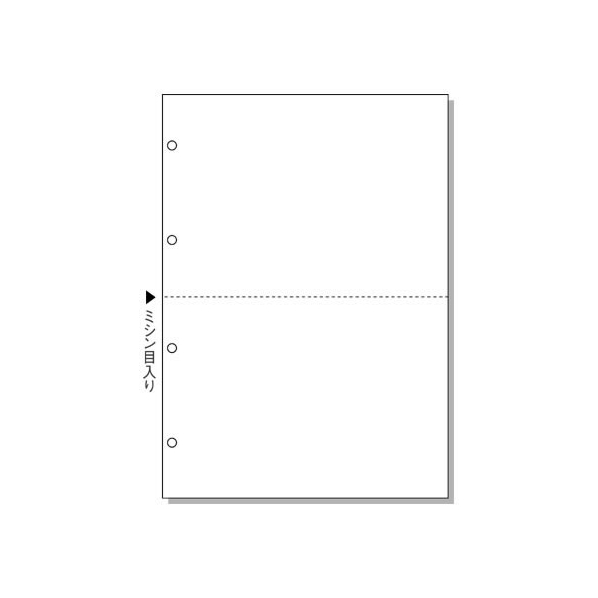 ヒサゴ マルチプリンタ帳票 A4 白紙 2面・4穴 100枚 FC91552-BP2003