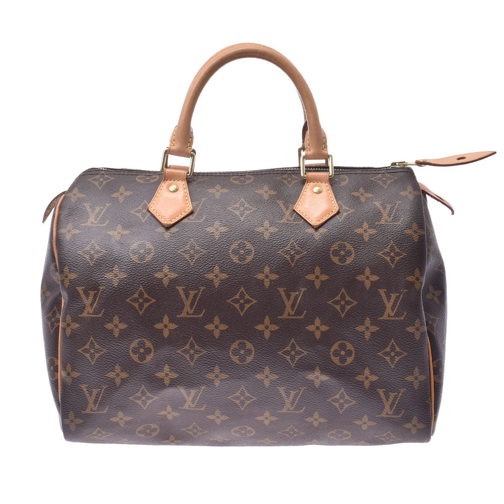 LOUIS VUITTON ルイヴィトン モノグラム スピーディ30 現行 ブラウン M41108 ユニセックス モノグラムキャンバス ハンドバッグ ABランク 中古 