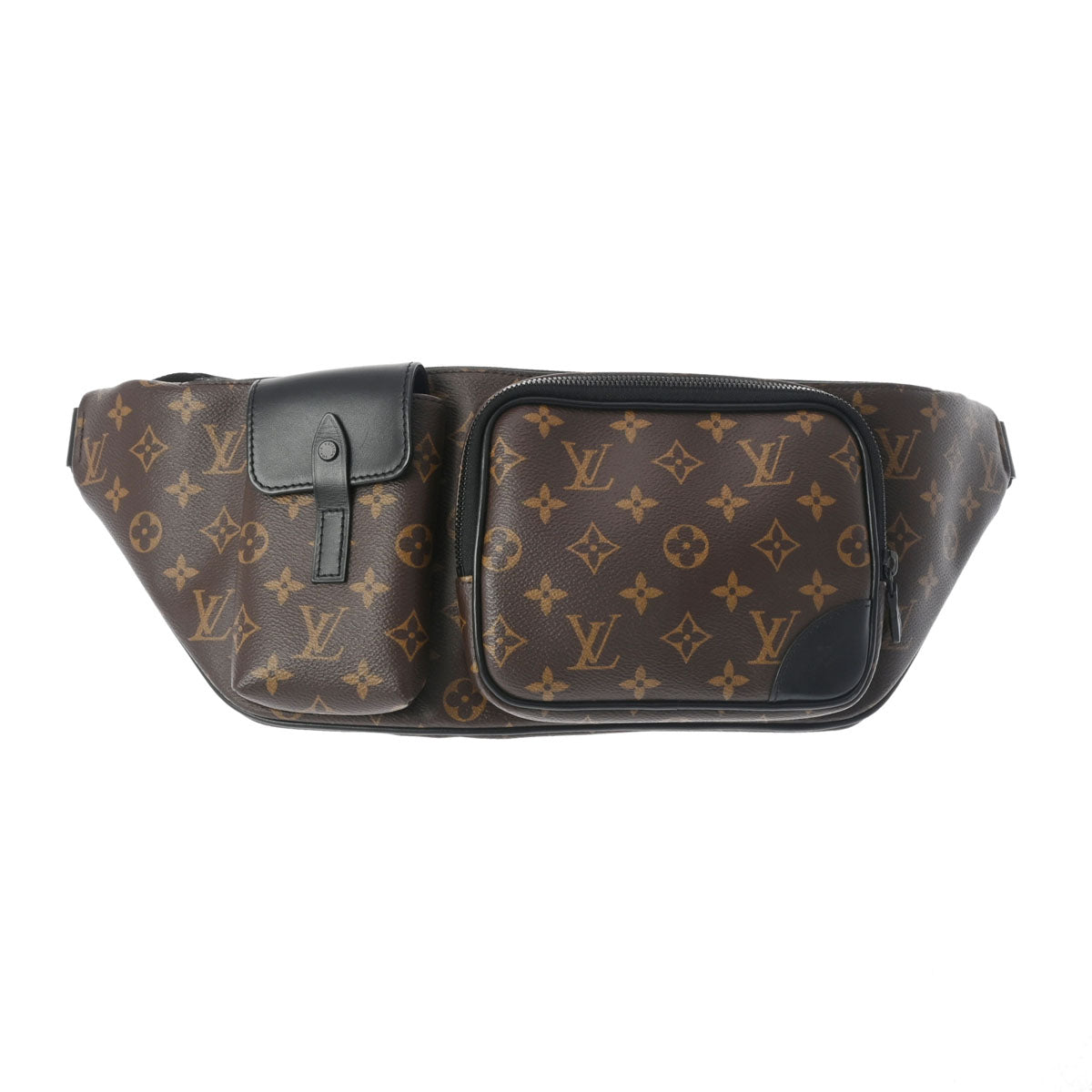 LOUIS VUITTON ルイヴィトン モノグラム マカサー クリストファー バムバッグ ブラウン M45337 メンズ モノグラムマカサー ボディバッグ Aランク 中古 