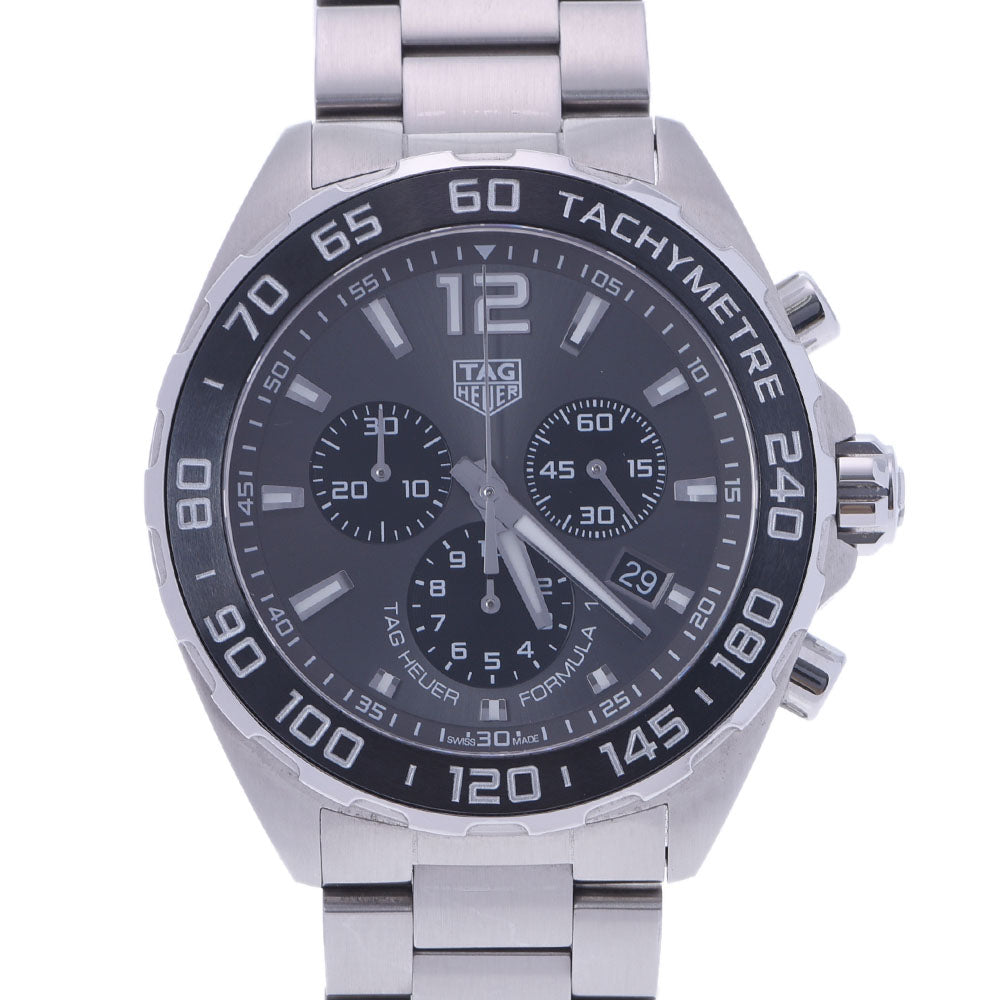 TAG HEUER タグホイヤー フォーミュラ1 クロノグラフ CAZ1011.BA0842 メンズ SS 腕時計 クオーツ 黒文字盤 Aランク 中古 