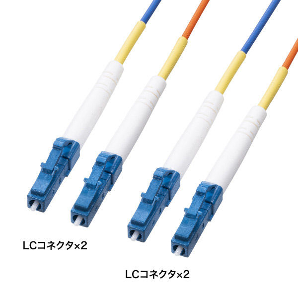 サンワサプライ  コード集合型光ファイバケーブル（シングルモード、LC×2-LC×2、50m） HKB-CSLCLC1-050（直送品）