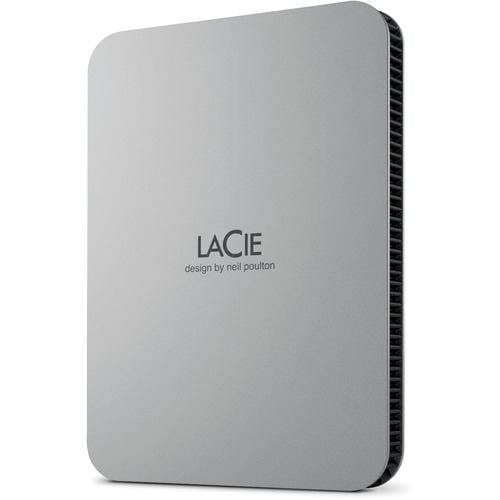 エレコム STLP2000400 LaCie 外付けHDD 2TB ポータブル Mobile Drive ムーン・シルバー