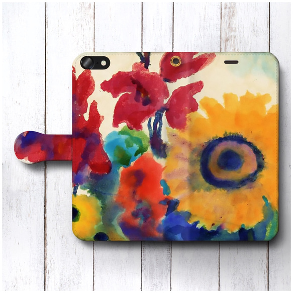 スマホケース手帳型【ノルデ Vibrant Bloomi】全機種対応 人気 絵画 iPhoneX XS XSmax XR