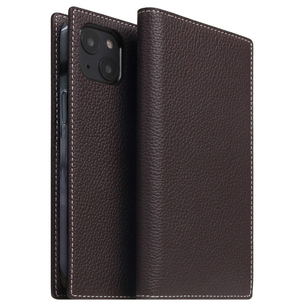 SLG Design iPhone 14用Full Grain Leather Case ブラウンクリーム SD24308I14BC