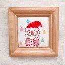 クリスマスの額＊新サンタさん　サンタクロース　刺繍フレーム