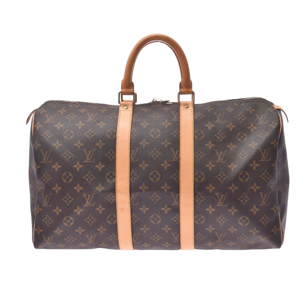 LOUIS VUITTON ルイヴィトン モノグラム キーポル45 ブラウン M41428 ユニセックス モノグラムキャンバス ボストンバッグ ABランク 中古 