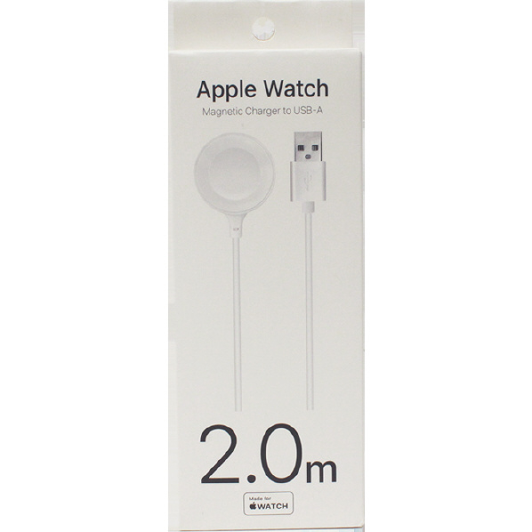 イツワ商事 MFI認証 APPLE WATCH 充電ケーブル 2．0m ホワイト MAW2220WH