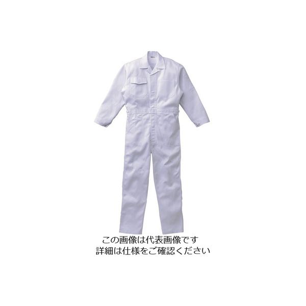 山田辰 AUTOーBI つなぎ服 5Lサイズ シロ 1300-WH-5L 1着 136-9574（直送品）