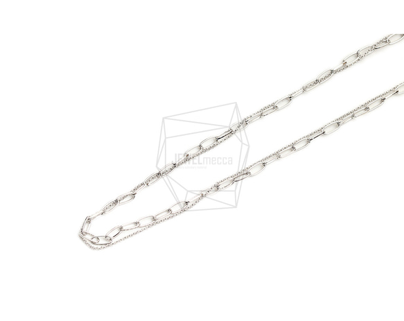 CHN-070-R【1個入り】ダブルネックレスチェーン,Two Chains necklace