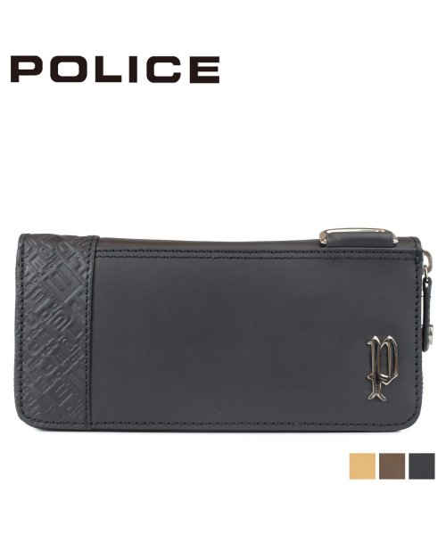 ポリス POLICE 財布 長財布 メンズ ラウンドファスナー レザー CIRCUIT ROUND WALLET ブラック グレー キャメル 黒 PA－6104