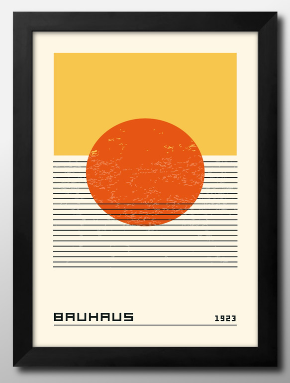 11360■アートポスター　絵画　A3サイズ『バウハウス　BAUHAUS』イラスト　デザイン　上級マット紙　北欧