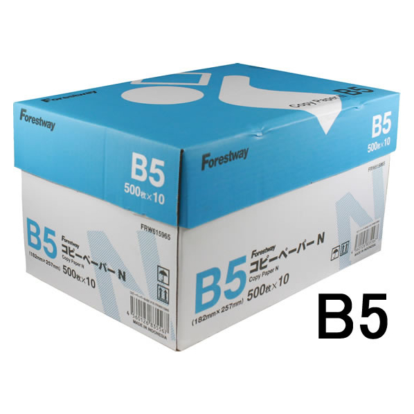 Forestway コピーペーパーN B5 500枚×10冊 1箱(10冊) F809554-FRW615965