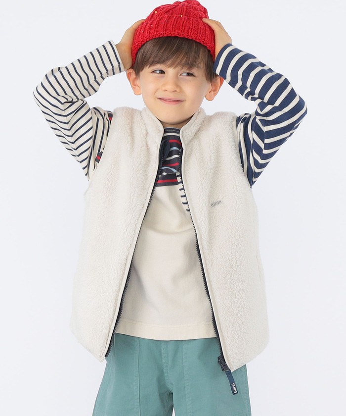 シップスキッズ/SHIPS KIDS:100～130cm /〈撥水/手洗い可能〉ボア リバーシブル･･･