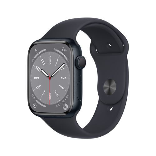 【台数限定】アップル(Apple) MNP13J/A AppleWatchSeries8(GPSモデル) 45mmミッドナイトアルミニウムケースとミッドナイトスポーツバンド レギュラー