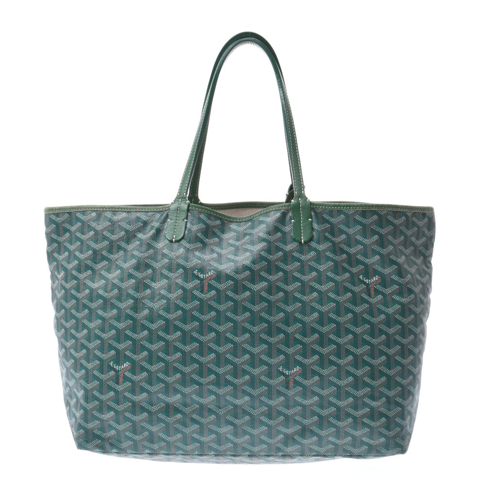 GOYARD ゴヤール サンルイ PM 緑 ユニセックス PVC/レザー トートバッグ Bランク 中古 