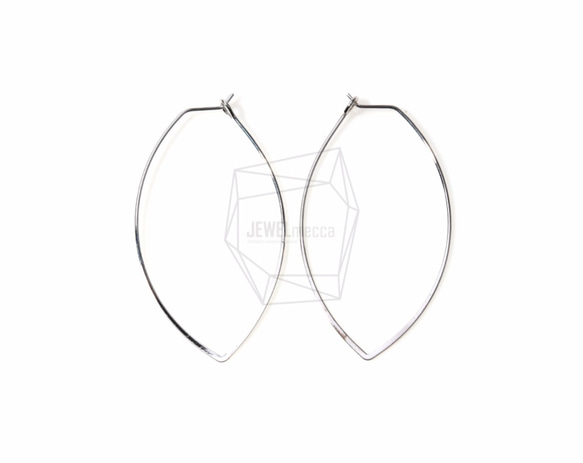 ERG-397-R【2個入り】 ワイヤーリーフイヤーフック,Wire Leaf Earring/30mm x 55mm