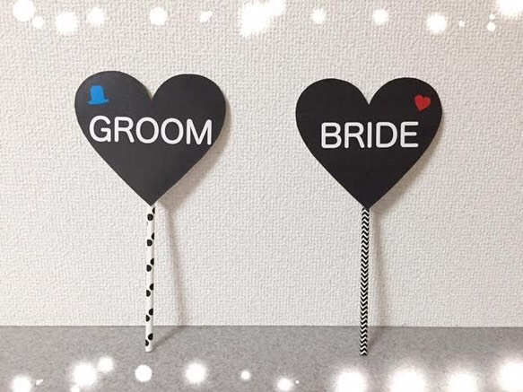 GROOM & BRIDE♡ブラックプロップス