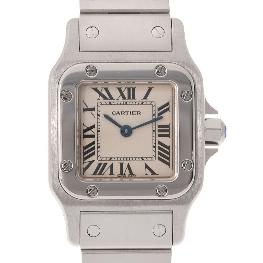 CARTIER カルティエ サントスガルベSM W20056D6 レディース SS 腕時計 自動巻き シルバー系文字盤 Aランク 中古 