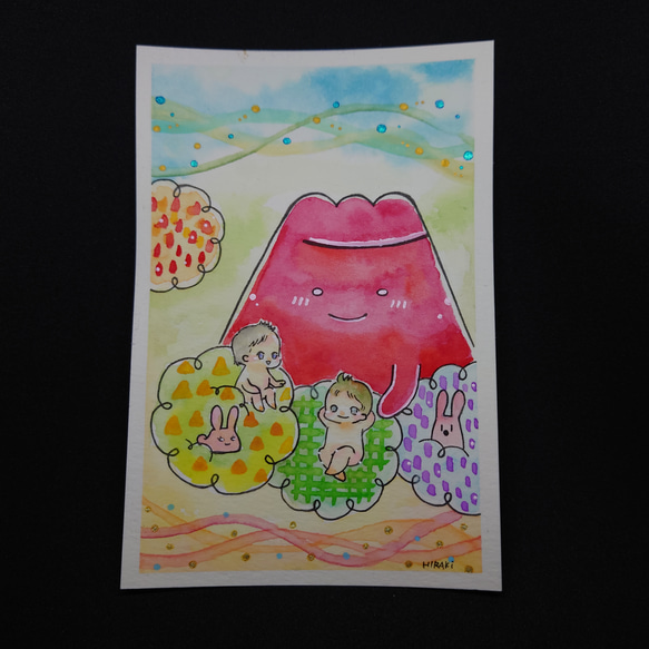 あなたの赤ちゃんを見守り届ける子宝アート☆原画　妊活おまもり