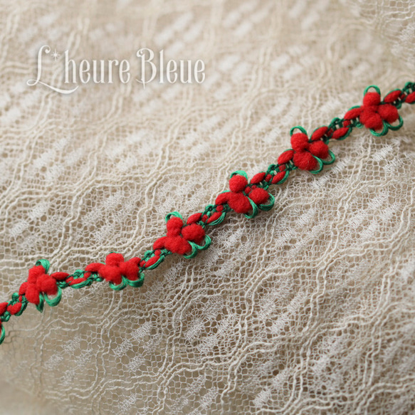 ブレード  Galon Fleur 108.レッド 1m（幅8mm）R015_7422_108