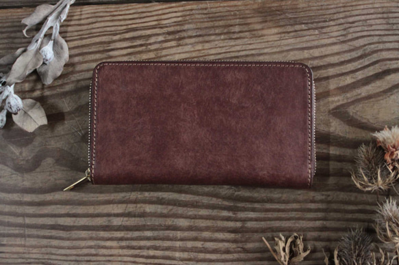 《受注製作》[alveare-bicolor] round fastner long wallet 長財布