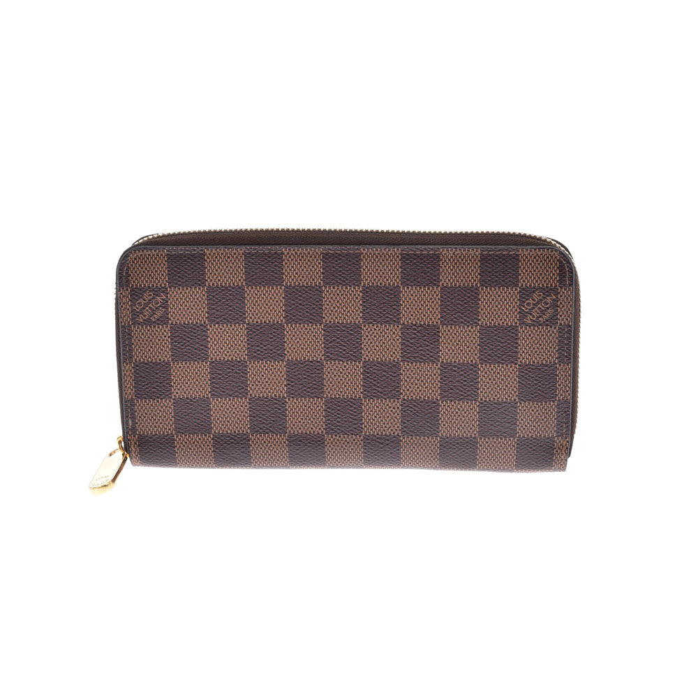 LOUIS VUITTON ルイヴィトン ダミエ ジッピーウォレット ブラウン N41661 メンズ ダミエキャンバス 長財布 Bランク 中古 