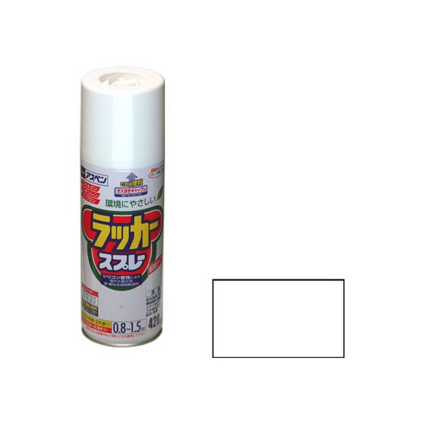 アサヒペン アスペンラッカースプレー 420ml ツヤ消し白 FC265NS