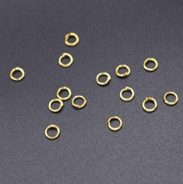 GM-146  150g  丸カン 0.8×4mm アクセサリーパーツ ゴールド 3X【50g】