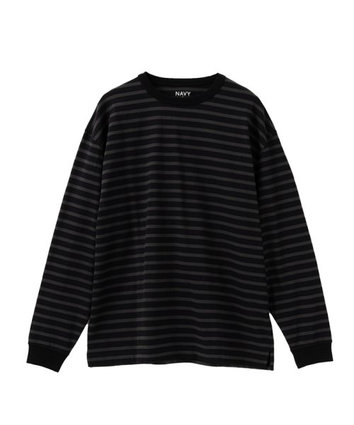 NAVY ネイビー USコットン100％ ボーダー長袖Tシャツ CO235－MC006