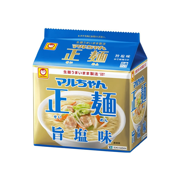 東洋水産 マルちゃん正麺 旨塩味 5食パック F722629