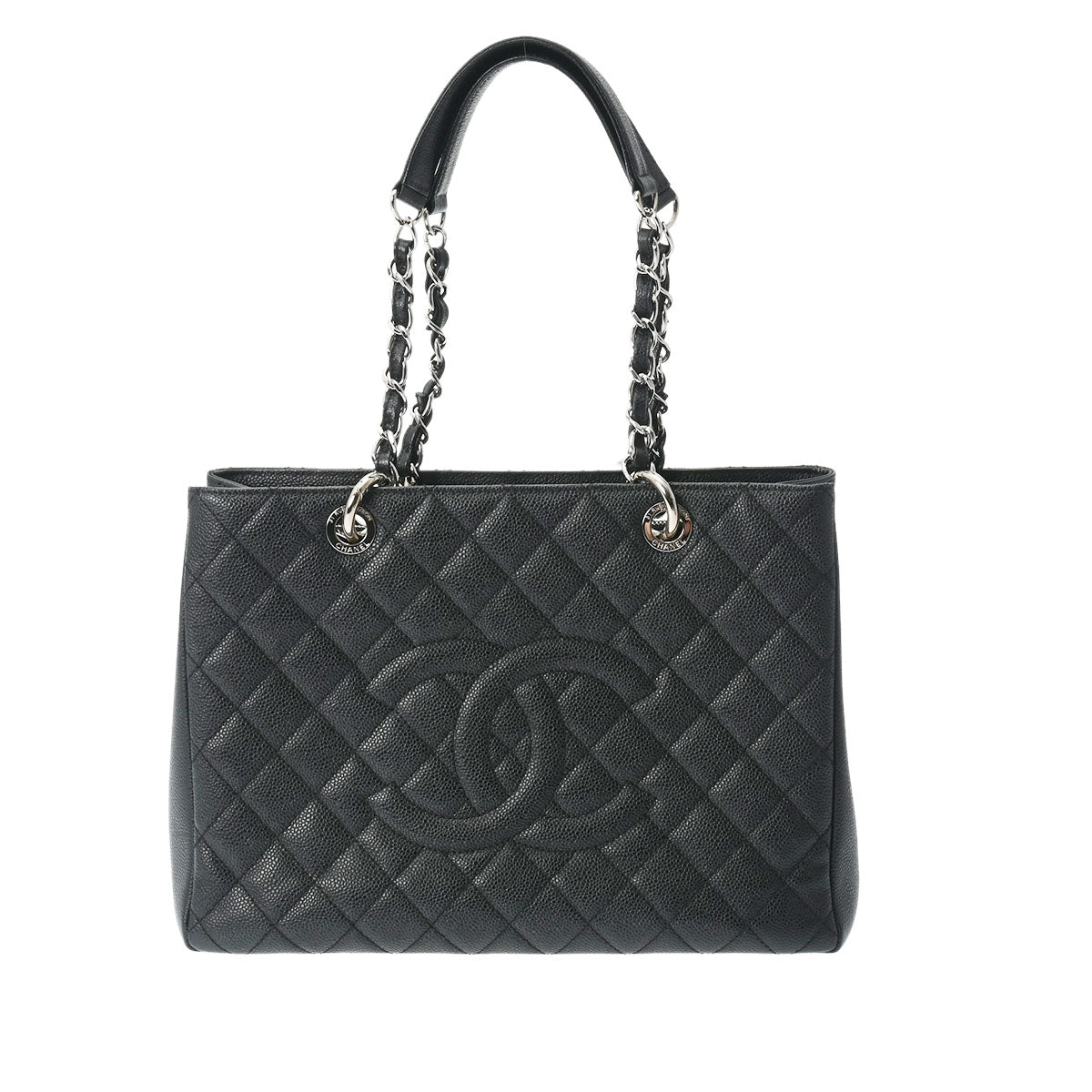 CHANEL シャネル GST グランドショッピングトート 黒 シルバー金具 A50995 レディース キャビアスキン トートバッグ Aランク 中古 