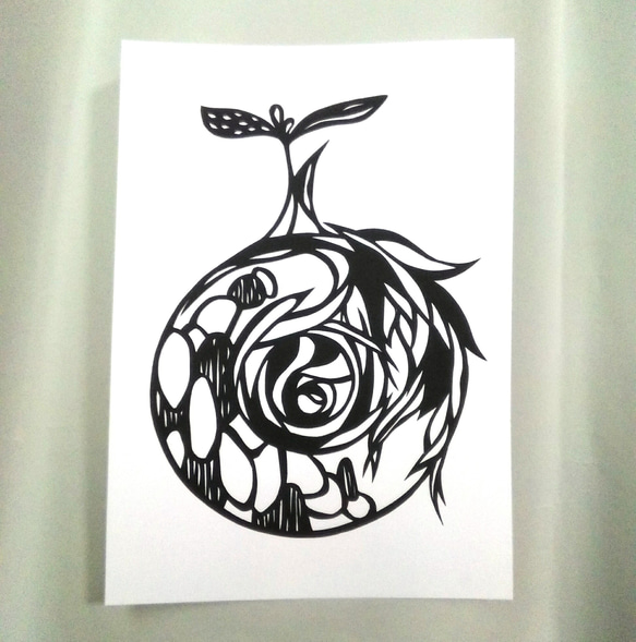 【切り絵】原画　A5サイズ　sprout