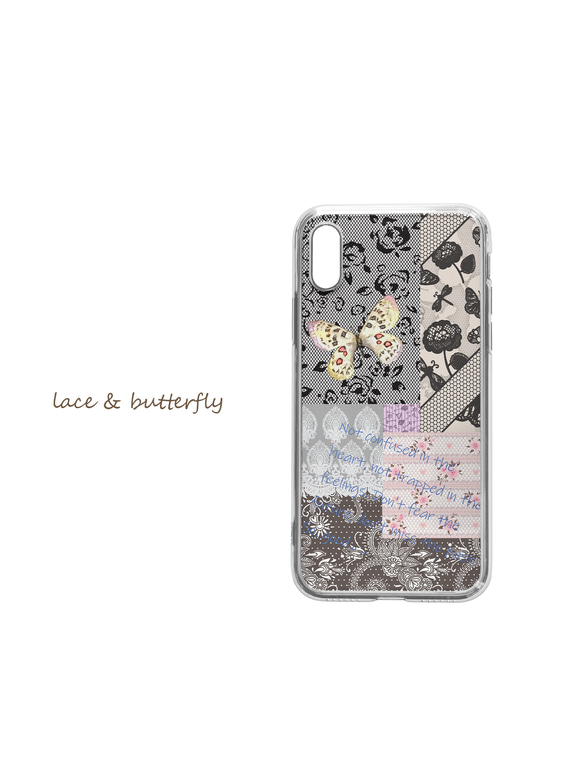 lace&butterfly ハードケース/ソフトケース 全機種対応 人気プレゼント アクセサリー 携帯