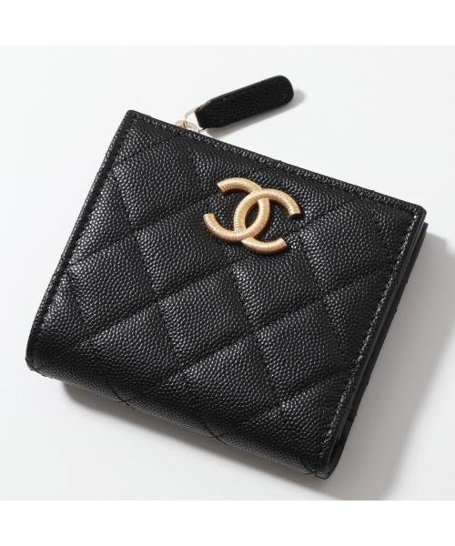 CHANEL 二つ折り財布 AP3526 B13703 MATELASSE マトラッセ