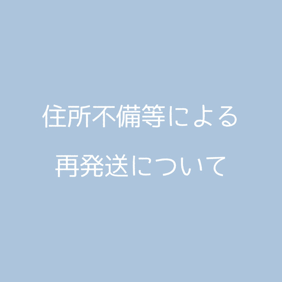 【再発送用ページです】