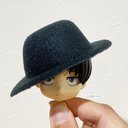 JANAYA ハンドメイド　ねんどろいどドール用　帽子　黒色　ゴムなし　翌日発送